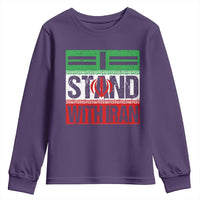 I Stand With Iran Youth Sweatshirt Iranian People Freedom Protest