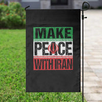 Make Peace With Iran Garden Flag Peace Pacifist Stop War In Middle East