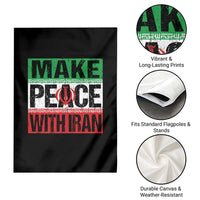 Make Peace With Iran Garden Flag Peace Pacifist Stop War In Middle East