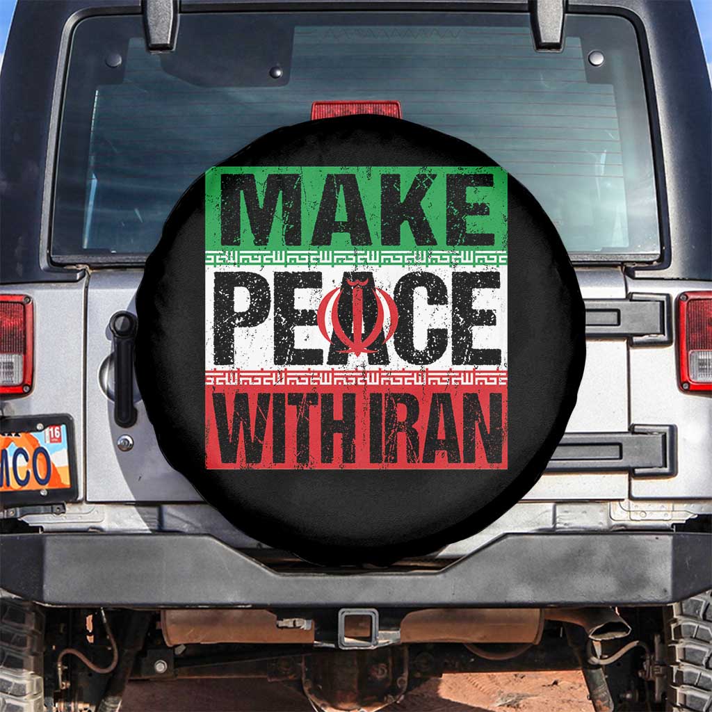 Make Peace With Iran Spare Tire Cover Peace Pacifist Stop War In Middle East