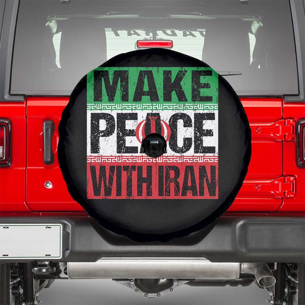 Make Peace With Iran Spare Tire Cover Peace Pacifist Stop War In Middle East