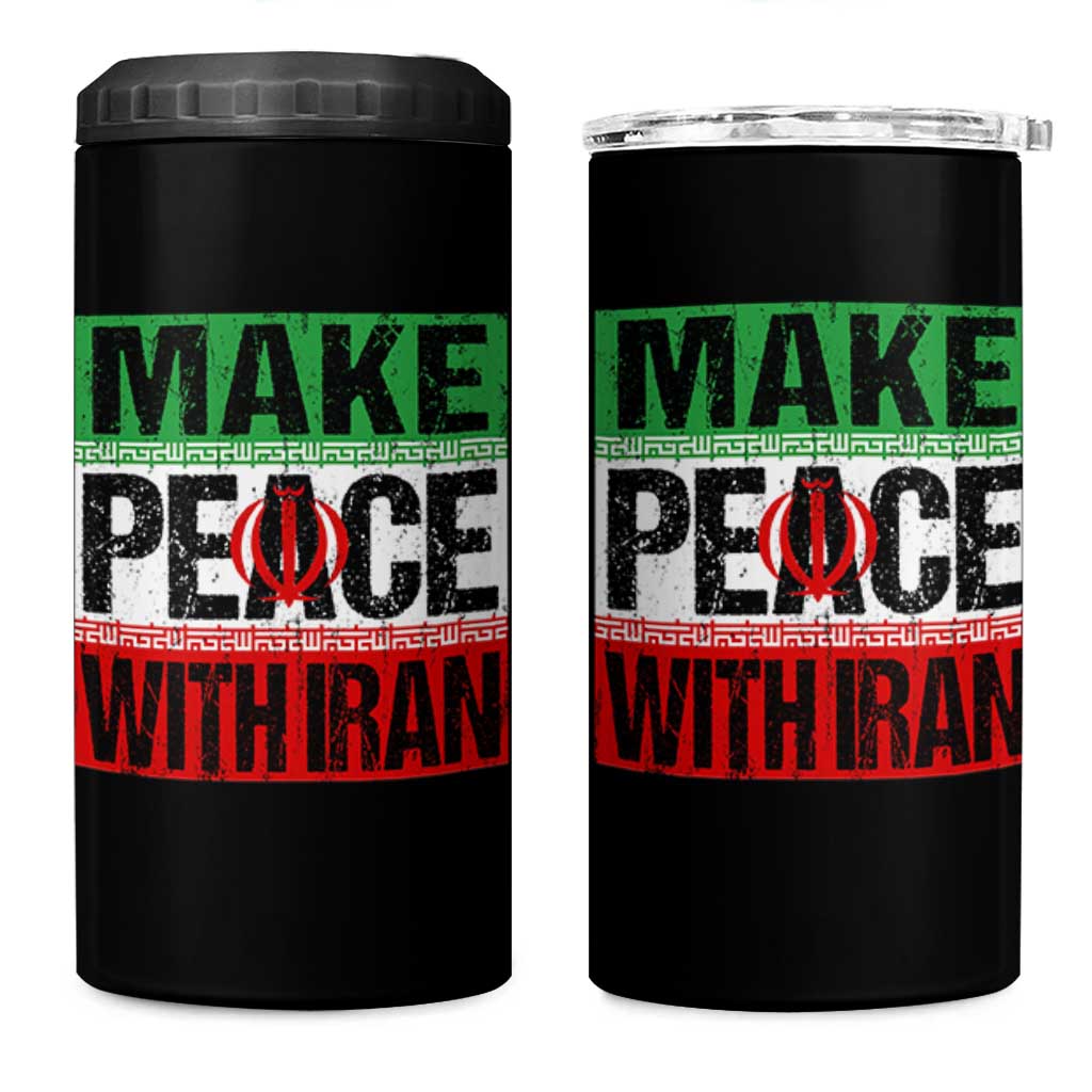 Make Peace With Iran 4 in 1 Can Cooler Tumbler Peace Pacifist Stop War In Middle East