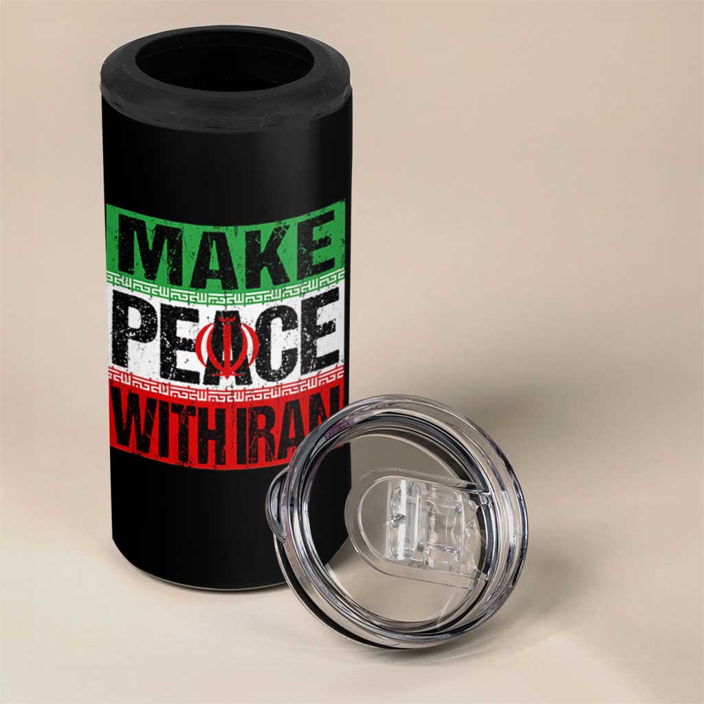 Make Peace With Iran 4 in 1 Can Cooler Tumbler Peace Pacifist Stop War In Middle East