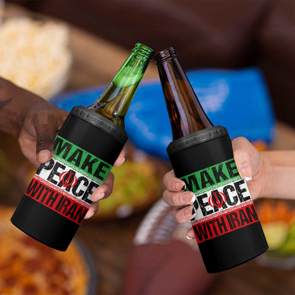 Make Peace With Iran 4 in 1 Can Cooler Tumbler Peace Pacifist Stop War In Middle East