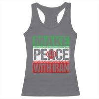 Make Peace With Iran Racerback Tank Top Peace Pacifist Stop War In Middle East