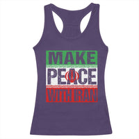 Make Peace With Iran Racerback Tank Top Peace Pacifist Stop War In Middle East