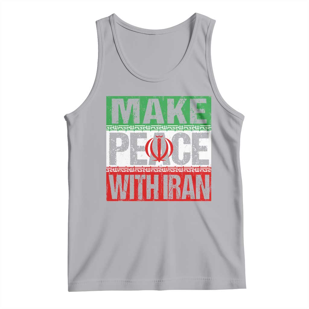 Make Peace With Iran Tank Top Peace Pacifist Stop War In Middle East