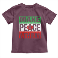 Make Peace With Iran Toddler T Shirt Peace Pacifist Stop War In Middle East
