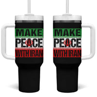Make Peace With Iran Tumbler With Handle Peace Pacifist Stop War In Middle East