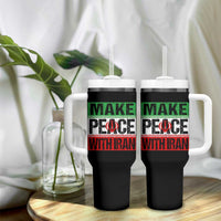 Make Peace With Iran Tumbler With Handle Peace Pacifist Stop War In Middle East