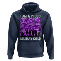 I Am A Proud Military Child Hoodie Military Child Month Purple Camouflage Flag