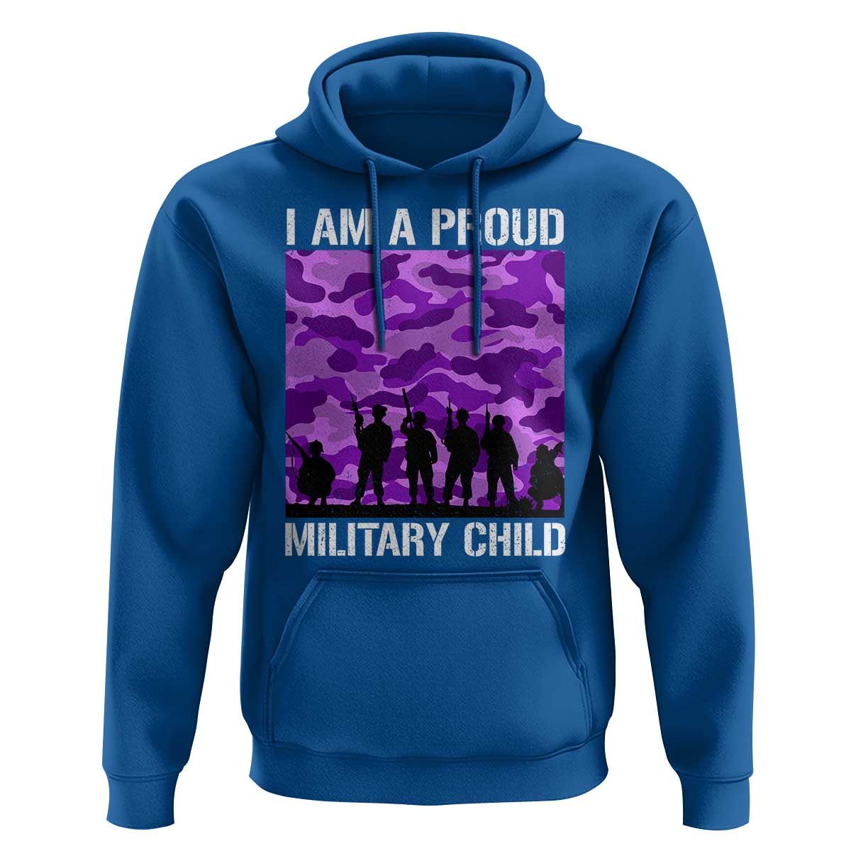 I Am A Proud Military Child Hoodie Military Child Month Purple Camouflage Flag