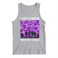 I Am A Proud Military Child Tank Top Military Child Month Purple Camouflage Flag