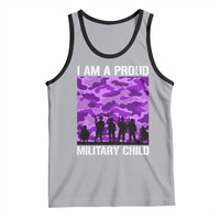 I Am A Proud Military Child Tank Top Military Child Month Purple Camouflage Flag