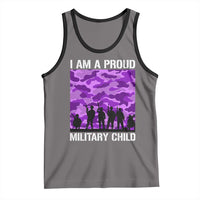 I Am A Proud Military Child Tank Top Military Child Month Purple Camouflage Flag