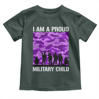 I Am A Proud Military Child Toddler T Shirt Military Child Month Purple Camouflage Flag