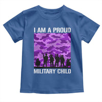 I Am A Proud Military Child Toddler T Shirt Military Child Month Purple Camouflage Flag