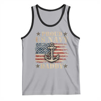 Proud US Navy Daddy Tank Top Vintage American Flag Anchor