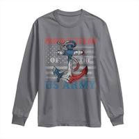 Proud Veteran Of The US Army Long Sleeve Shirt Vintage American Flag Anchor