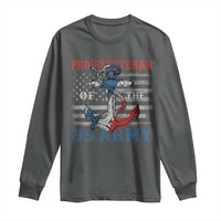 Proud Veteran Of The US Army Long Sleeve Shirt Vintage American Flag Anchor