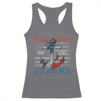 Proud Veteran Of The US Army Racerback Tank Top Vintage American Flag Anchor