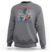 Proud Veteran Of The US Army Sweatshirt Vintage American Flag Anchor