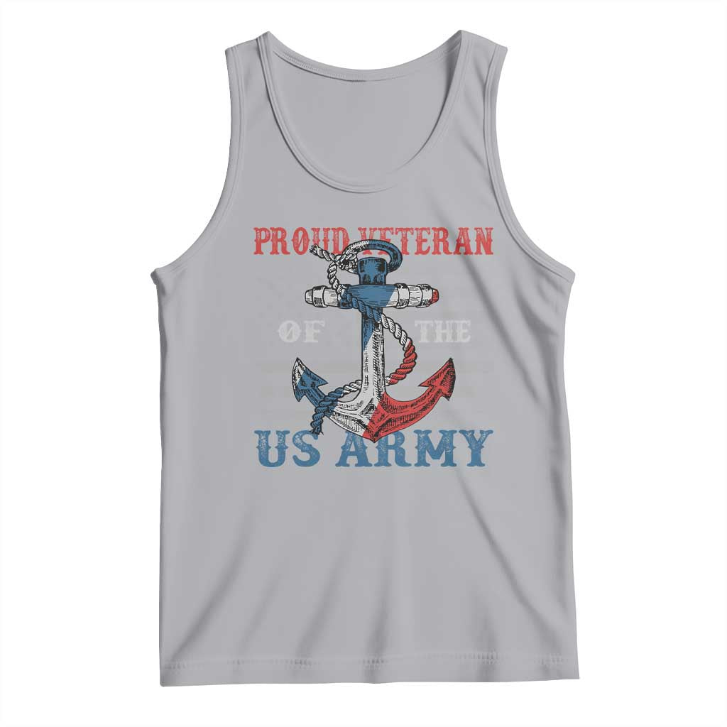 Proud Veteran Of The US Army Tank Top Vintage American Flag Anchor