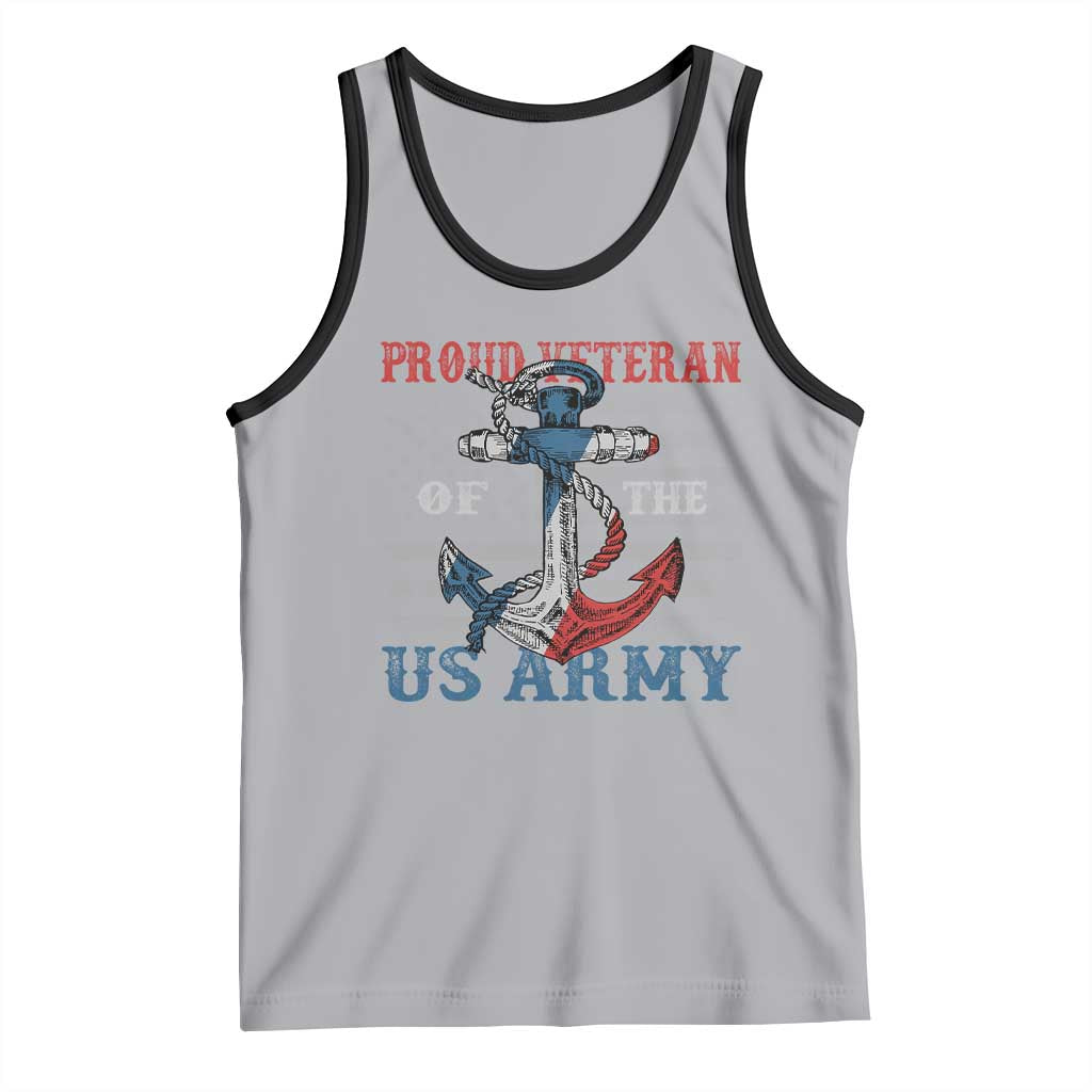 Proud Veteran Of The US Army Tank Top Vintage American Flag Anchor