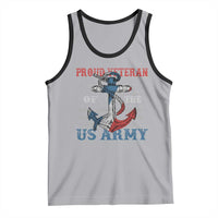 Proud Veteran Of The US Army Tank Top Vintage American Flag Anchor