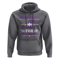 Purple Up For Military Kids Hoodie Vintage American Flag Fights