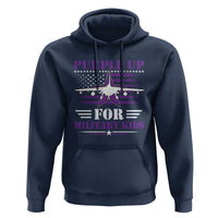 Purple Up For Military Kids Hoodie Vintage American Flag Fights
