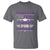 Purple Up For Military Kids T Shirt Vintage American Flag Fights