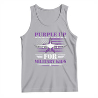 Purple Up For Military Kids Tank Top Vintage American Flag Fights