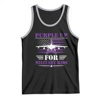 Purple Up For Military Kids Tank Top Vintage American Flag Fights