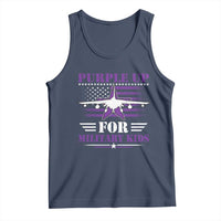 Purple Up For Military Kids Tank Top Vintage American Flag Fights