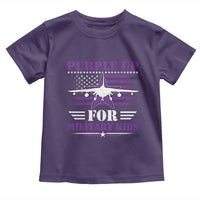 Purple Up For Military Kids Toddler T Shirt Vintage American Flag Fights