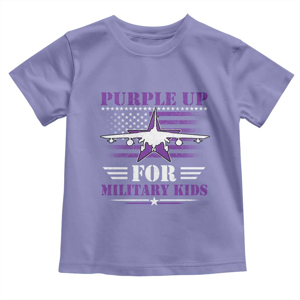 Purple Up For Military Kids Toddler T Shirt Vintage American Flag Fights