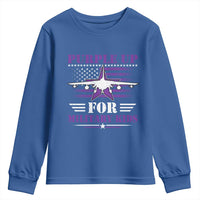 Purple Up For Military Kids Youth Sweatshirt Vintage American Flag Fights