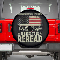 It Doesn't Need To Be Rewritten It Needs To Be Reread Spare Tire Cover We The People Vintage Flag