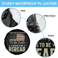 It Doesn't Need To Be Rewritten It Needs To Be Reread Spare Tire Cover We The People Vintage Flag