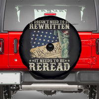 It Doesn't Need To Be Rewritten It Needs To Be Reread Spare Tire Cover We The People Vintage American Flag