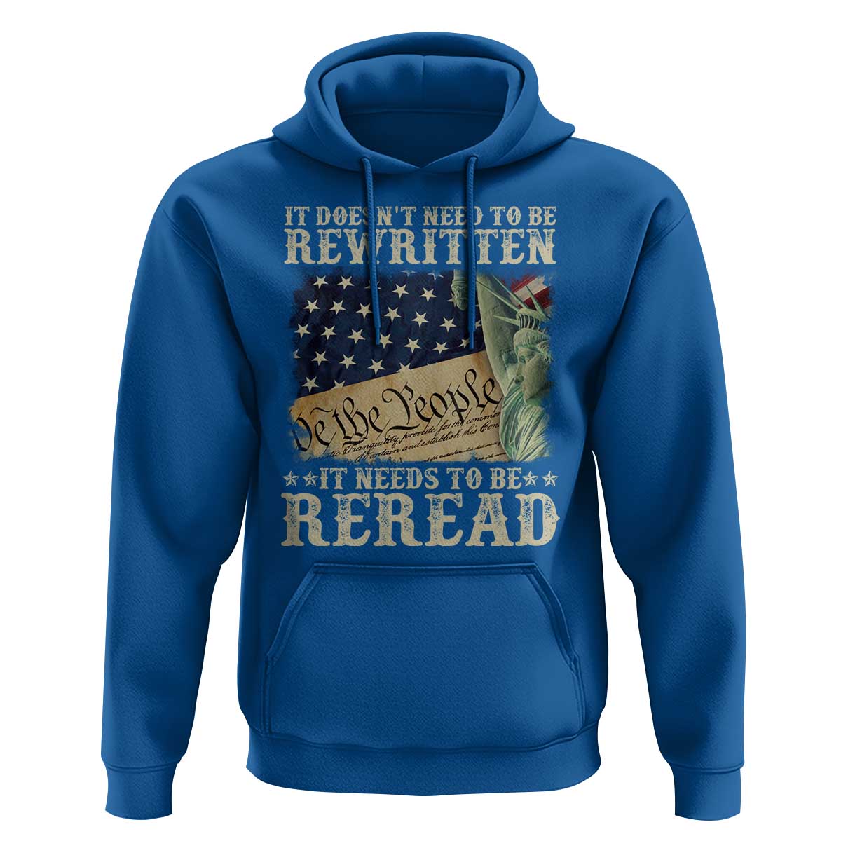 It Doesn't Need To Be Rewritten It Needs To Be Reread Hoodie We The People Vintage American Flag