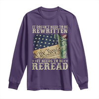 It Doesn't Need To Be Rewritten It Needs To Be Reread Long Sleeve Shirt We The People Vintage American Flag