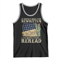 It Doesn't Need To Be Rewritten It Needs To Be Reread Tank Top We The People Vintage American Flag