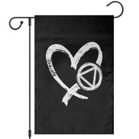 Sobriety Heart Sober Anniversary Alcoholic Abstinence Garden Flag