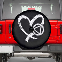 Sobriety Heart Sober Anniversary Alcoholic Abstinence Spare Tire Cover