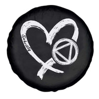 Sobriety Heart Sober Anniversary Alcoholic Abstinence Spare Tire Cover