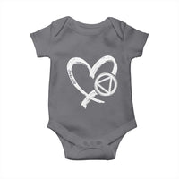 Sobriety Heart Sober Anniversary Alcoholic Abstinence Baby Onesie