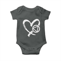 Sobriety Heart Sober Anniversary Alcoholic Abstinence Baby Onesie