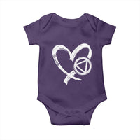 Sobriety Heart Sober Anniversary Alcoholic Abstinence Baby Onesie
